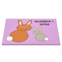 Mothers Day Bunnies Custom Number 1 Mom Canvas Pri Canvas Prints