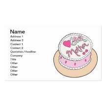 Mothers Day Cake Business Card Templates