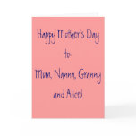 Mother's Day card