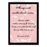 Mother's Day Card, Along with motherhood comes...