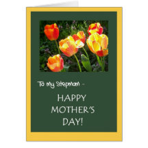 Mother's Day Card for a Stepmom - 'Tulips'