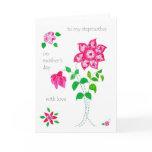 Mother's Day Card for Stepmother - Pink Flowers