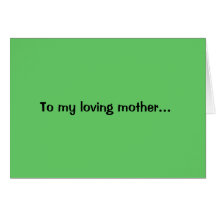 Mother's Day Card (Humour)