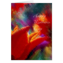 MOther's Day Card Orange Tulip