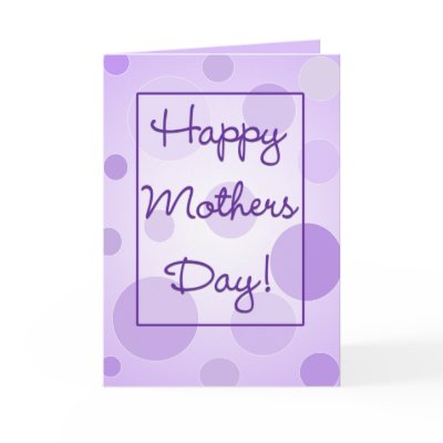 Mothers Day Card Purple Bubbles by mariannegilliand
