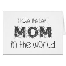 Mother's day Card, simple, Black and White