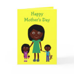 Mothers Day Cute Ethnic Cartoon Characters Cards