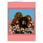 Mother's Day Dachshunds Card