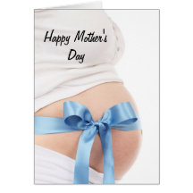 Mother's Day Expectant Mother Baby Boy Greeting Cards
