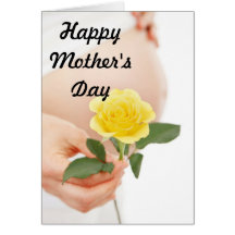 Mother's Day Expectant Mother Yelliow Greeting Card