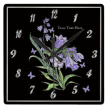 Mothers Day Floral & Butterfly Square Wall Clock