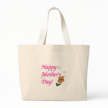 Mothers Day Flower Canvas Bag