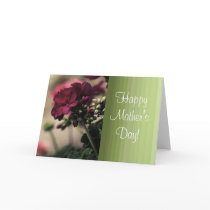 Mother's Day Geranium on Green, card template