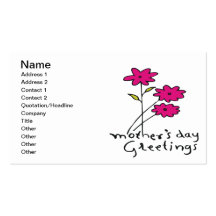 Mothers Day Greetings Business Card