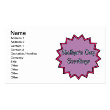 Mothers Day Greetings Business Cards