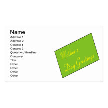 Mothers Day Greetings Business Cards