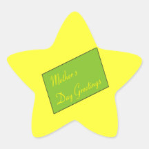 Mothers Day Greetings Star Sticker