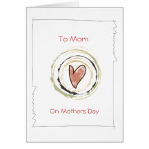 mothers day heart greeting card
