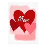 Mother's Day Hearts Invitation invitations