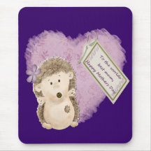 Mothers Day Hedgehog - Mousepad