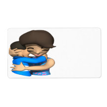Mothers Day Hug Personalised Shipping Labels