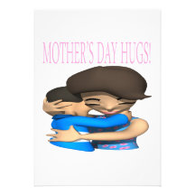 Mothers Day Hugs Personalized Invitations