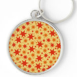 Mother's Day Kitchen Red Stars on Yellow, design Key Chain