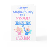 Mother's Day Mom of Twins greeting Card