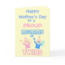 Mother's Day Mom of Twins greeting Card