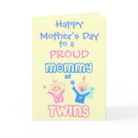 Mother's Day Mom of Twins greeting Card