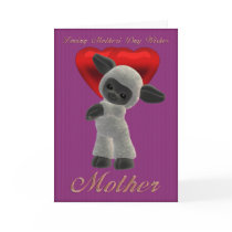 Mother's Day, Mothering Sunday Cute Sheep Greeting Card