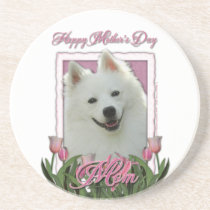 Mothers Day - Pink Tulips - American Eskimo coasters
