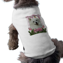 Mothers Day - Pink Tulips - American Eskimo Pet Shirt