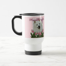 Mothers Day - Pink Tulips - American Eskimo Mugs