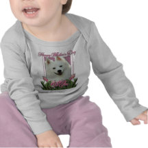 Mothers Day - Pink Tulips - American Eskimo Shirt