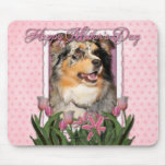 Mothers Day - Pink Tulips - Aussie - Gustine Mousepads
