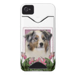 Mothers Day - Pink Tulips - Australia Shepherd Id Iphone 4 Cases