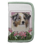 Mothers Day - Pink Tulips - Australia Shepherd Folio Planner