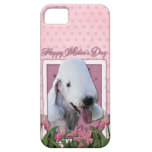 Mothers Day - Pink Tulips - Bedlington Terrier