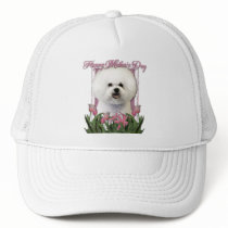 Mothers Day - Pink Tulips - Bichon Frise