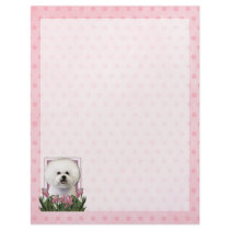 Mothers Day - Pink Tulips - Bichon Frise