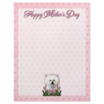 Mothers Day - Pink Tulips - Bichon Frise