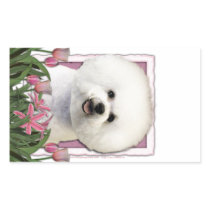 Mothers Day - Pink Tulips - Bichon Frise