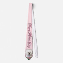Mothers Day - Pink Tulips - Bichon Frise