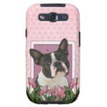 Mothers Day - Pink Tulips - Boston Terrier
