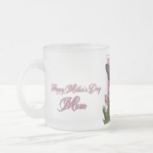 Mothers Day - Pink Tulips - Boston Terrier Mug