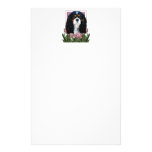 Mothers Day - Pink Tulips - Cavalier - Tri-Colour Customized Stationery