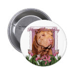 Mothers Day - Pink Tulips - Chinese Shar Pei Lucky