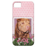 Mothers Day - Pink Tulips - Chinese Shar Pei Lucky