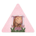 Mothers Day - Pink Tulips - Chinese Shar Pei Lucky